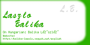 laszlo balika business card